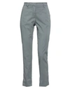 Rossopuro Woman Pants Lead Size 10 Cotton, Elastane In Grey