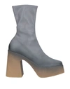 Stella Mccartney Woman Ankle Boots Lead Size 6 Polyurethane, Polyester In Grey