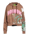 Barrow Woman Sweatshirt Camel Size L Cotton In Beige