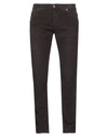 Aglini Man Pants Dark Brown Size 30 Cotton, Elastane In Brown
