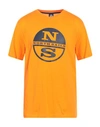 North Sails Man T-shirt Orange Size Xxl Cotton
