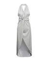 Actualee Woman Midi Dress Light Grey Size 8 Polyamide, Metal In Grey