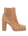 Stuart Weitzman Woman Ankle Boots Camel Size 8.5 Soft Leather In Beige