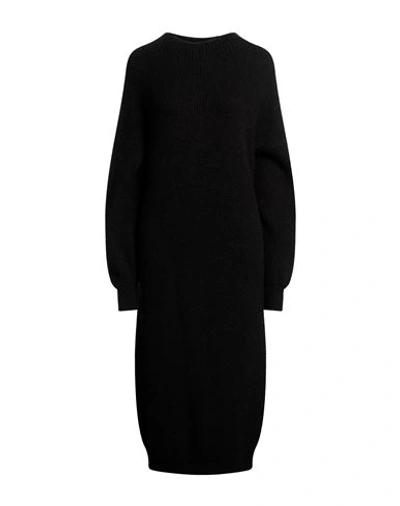 Vicolo Woman Midi Dress Black Size Onesize Polyamide, Acrylic, Wool, Mohair Wool, Elastane