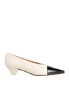 Tod's Woman Pumps Off White Size 7.5 Soft Leather In Black