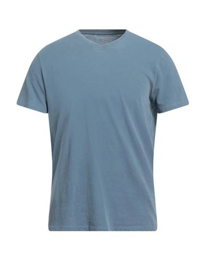 Majestic Filatures Man T-shirt Slate Blue Size L Cotton