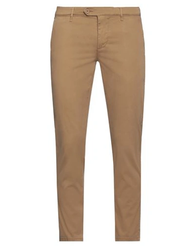 0/zero Construction Man Pants Camel Size 33 Cotton, Elastane In Beige