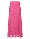 Pink Memories Woman Long Skirt Fuchsia Size 6 Cotton, Nylon, Viscose