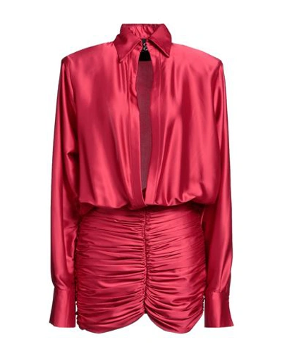 Agua Project Woman Short Dress Red Size 4 Viscose, Elastane In Red
