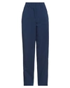 Merci Italia Woman Pants Navy Size 6 Polyester, Viscose, Elastane In Navy Blue