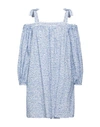 Boutique Moschino Woman Mini Dress Azure Size 2 Polyamide, Cotton, Polyester, Acrylic In Blue