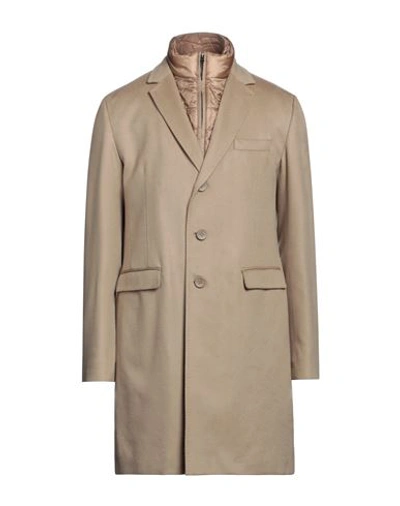 Herno Man Coat Camel Size 42 Cashmere, Polyamide In Beige