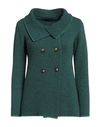 Spadalonga Woman Blazer Green Size 8 Virgin Wool, Viscose, Polyamide, Cashmere