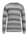 Jeordie's Man Sweater Lead Size L Merino Wool, Acrylic In Grey