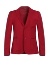Daniele Alessandrini Homme Man Suit Jacket Red Size 38 Virgin Wool