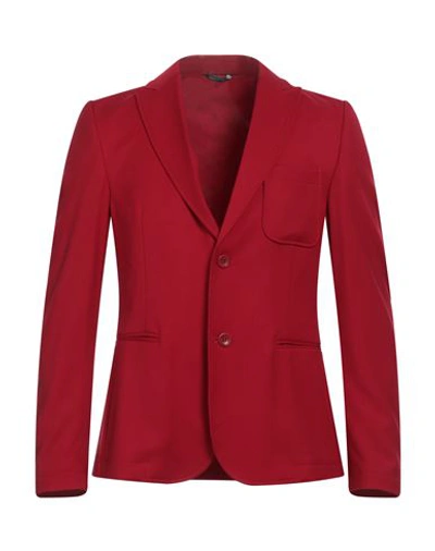 Daniele Alessandrini Homme Man Suit Jacket Red Size 38 Virgin Wool In Red