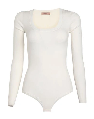 Twinset Woman Sweater Off White Size Xl Viscose, Polyester