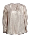 Soallure Woman Blouse Gold Size 6 Polyester