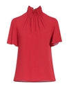 Patrizia Pepe Woman Blouse Red Size 4 Viscose In Red