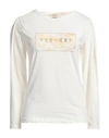 Yes Zee By Essenza Woman T-shirt Ivory Size L Cotton, Elastane In White