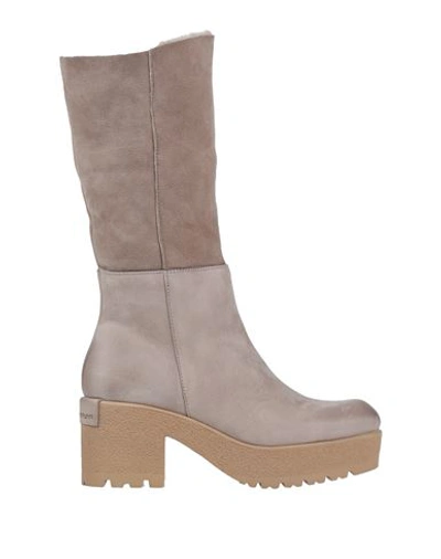 Patrizia Bonfanti Woman Ankle Boots Grey Size 11 Soft Leather In Grey