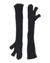 Mm6 Maison Margiela Woman Gloves Black Size S Alpaca Wool, Polyamide