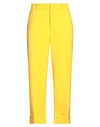 Plan C Woman Pants Yellow Size 8 Polyester In Yellow