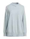 Malo Woman Sweater Sky Blue Size L Merino Wool, Cashmere