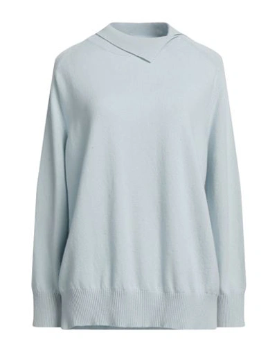 Malo Woman Sweater Sky Blue Size L Merino Wool, Cashmere