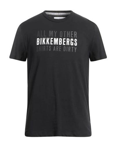Bikkembergs Man T-shirt Black Size S Cotton, Elastane