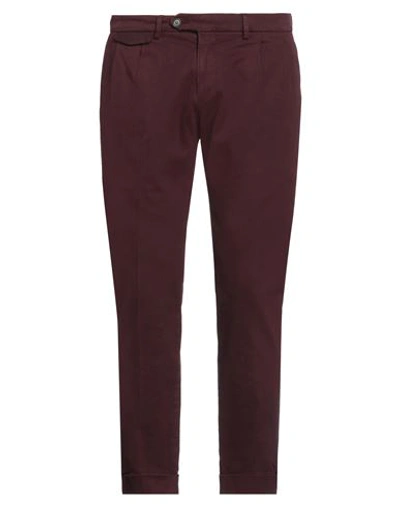 Martin Zelo Man Pants Deep Purple Size 34 Cotton, Elastane In Purple