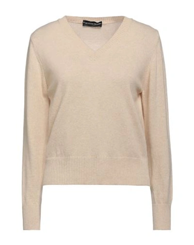 Vanessa Scott Woman Sweater Beige Size M/l Wool, Viscose, Polyamide, Cashmere