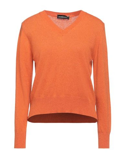 Vanessa Scott Woman Sweater Orange Size M/l Wool, Viscose, Polyamide, Cashmere