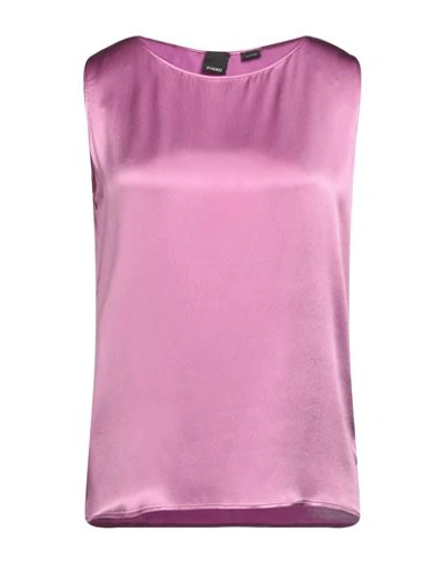 Pinko Woman Top Mauve Size 6 Acetate, Silk In Purple