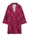 De' Hart Woman Coat Fuchsia Size 4 Virgin Wool, Polyester, Acrylic In Pink