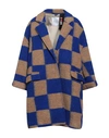 De' Hart Woman Coat Blue Size 6 Virgin Wool, Polyester, Acrylic