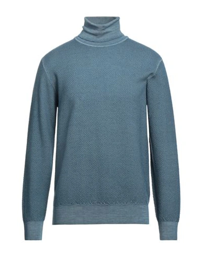 Altea Man Turtleneck Pastel Blue Size L Virgin Wool