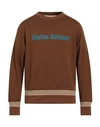 WALES BONNER WALES BONNER MAN SWEATSHIRT BROWN SIZE 4 ORGANIC COTTON, ELASTANE