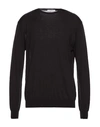 Kangra Man Sweater Black Size 46 Silk, Cotton