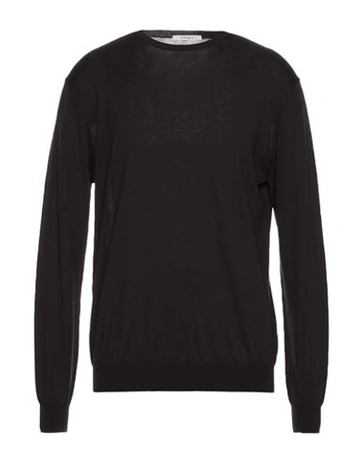 Kangra Man Sweater Black Size 46 Silk, Cotton