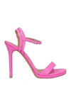 Albano Woman Sandals Fuchsia Size 11 Textile Fibers In Pink