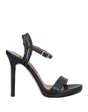 Albano Woman Sandals Black Size 7 Textile Fibers