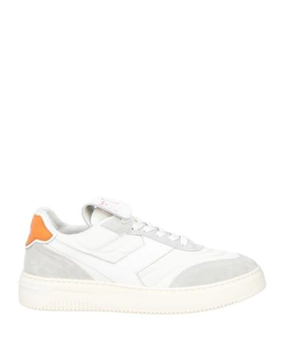 Pantofola D'oro Man Sneakers White Size 8 Soft Leather, Textile Fibers