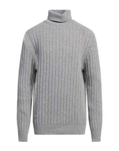 Paoloni Man Turtleneck Grey Size 44 Wool, Polyamide In Grey