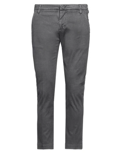 Entre Amis Man Pants Steel Grey Size 32 Cotton, Polyurethane, Elastane, Viscose In Grey