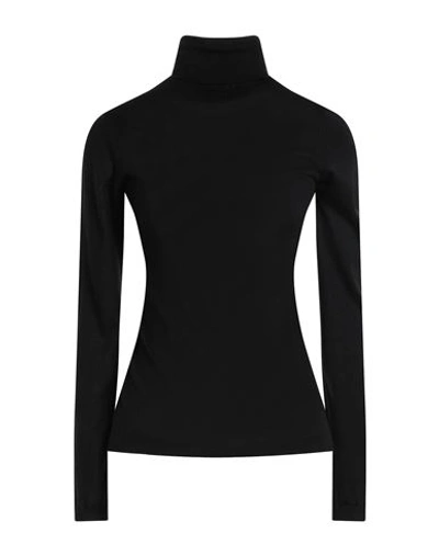 Brunello Cucinelli Woman Turtleneck Black Size M Cashmere, Silk In Black
