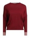 Niū Woman Sweater Brick Red Size Xs Wool, Viscose, Polyamide, Polyester