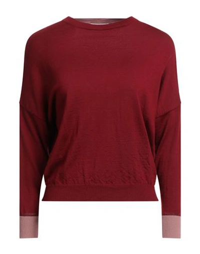 Niū Woman Sweater Brick Red Size Xs Wool, Viscose, Polyamide, Polyester