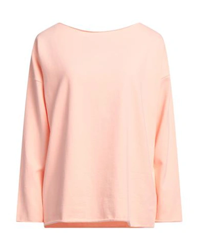 Juvia Woman Sweatshirt Salmon Pink Size M Cotton, Polyester