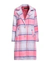 Vanessa Scott Woman Coat Pink Size S Polyester, Wool